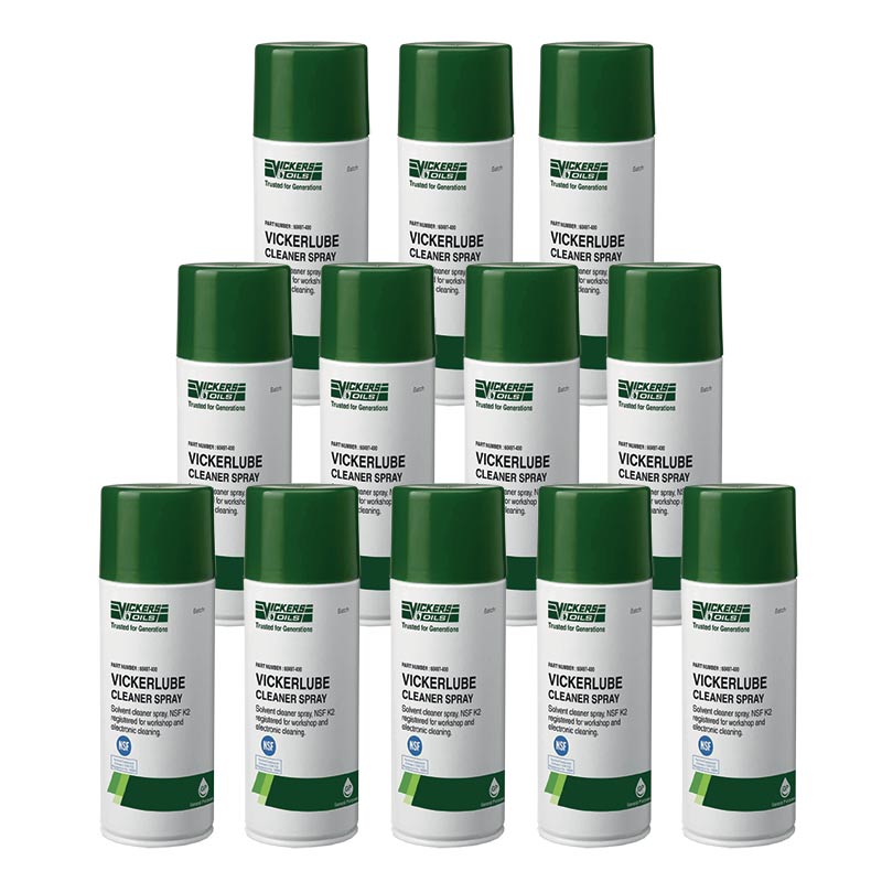 Vickerlube Solvent Cleaner Spray- NFS K2 - (400ml - Pack of 12)