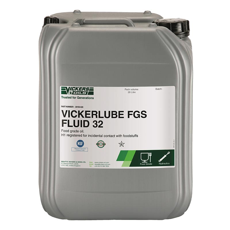 Vickerlube Food Grade Oil  - ISO VG 32- NSF H1 - Halal & Kosher