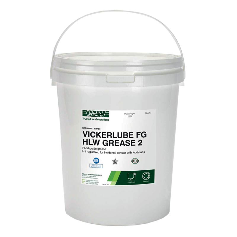 Vickerlube H1 Food Grade HLW Grease 2 - 18kg Pail