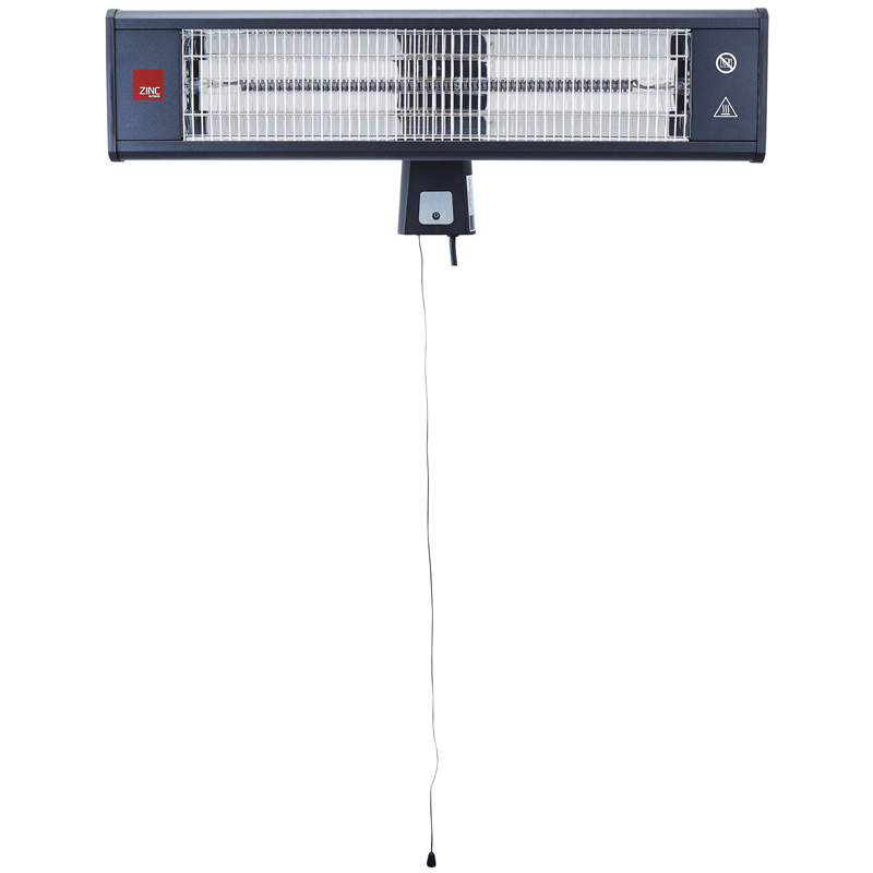 Wall Mounted Patio Heater - 1800w - 245 x 650 x 215mm (H x W x D)
