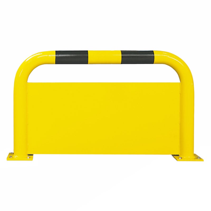 Fixed Black & Yellow Warehouse Protection Barrier Guard - 600mm H x 1000mm W