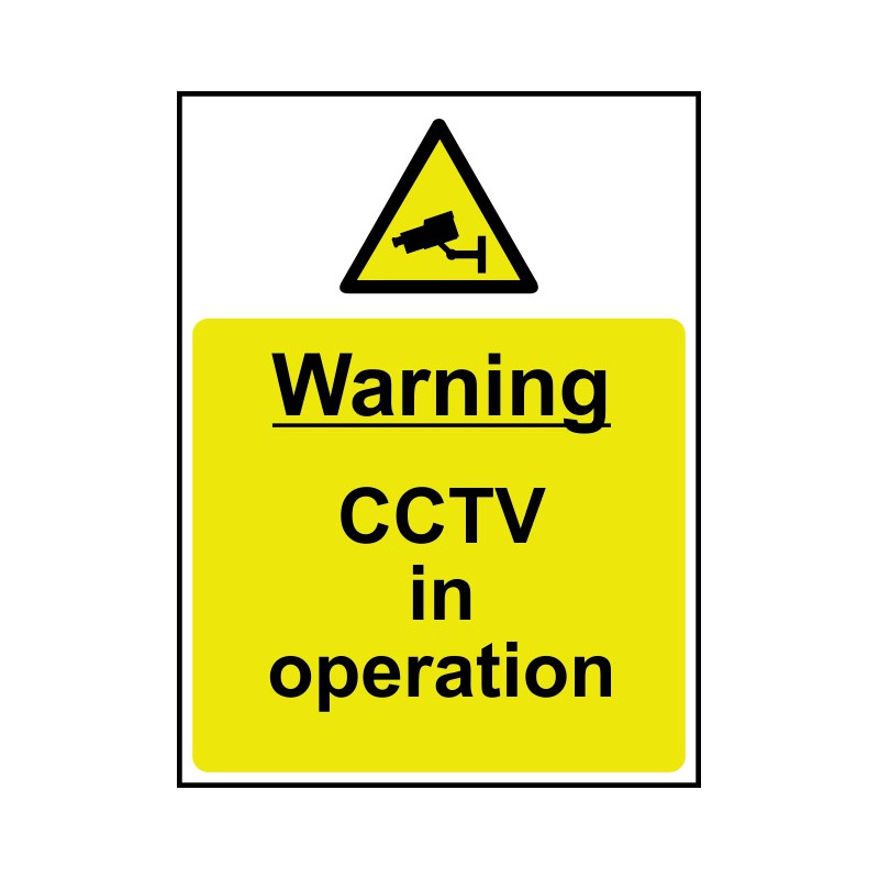 Warning CCTV in operation - Sign - Rigid PVC Board - 300 x 400mm