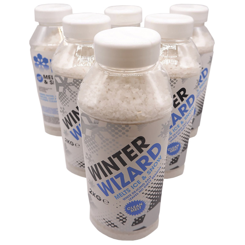Winter Wizard Fast-Acting Ice Melt - 6 x 2kg shaker tubs