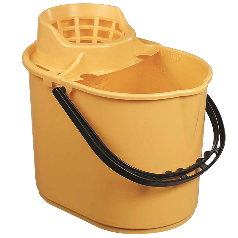 Yellow 12L Mop Bucket with Wringer
