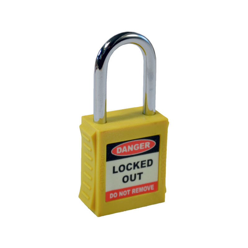 Safety Lockout Padlock - Compact Shackle, Yellow