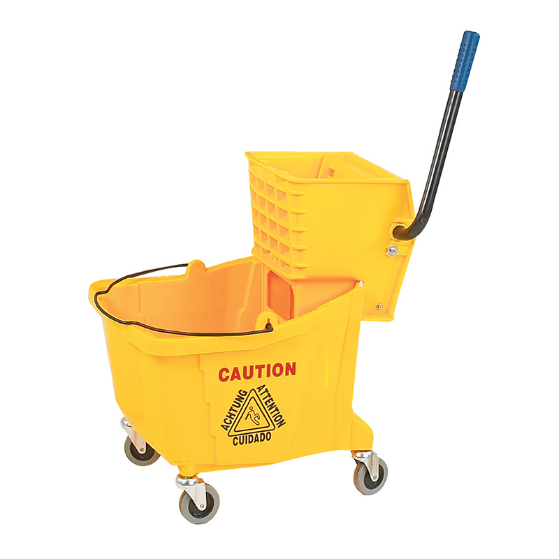 36L yellow mop bucket trolley