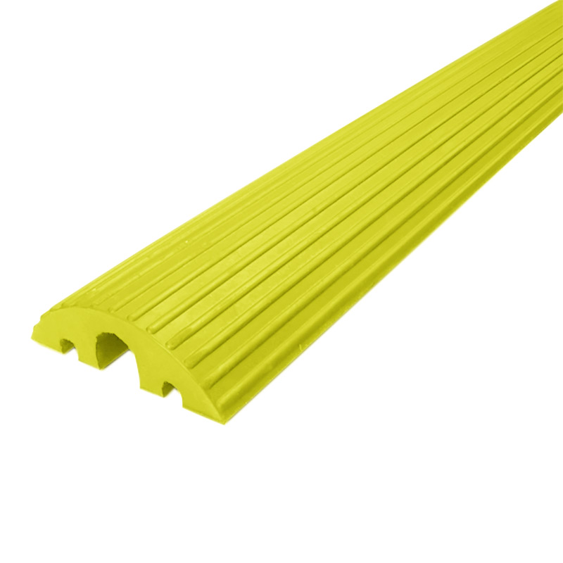Rubber External Cable Protector - 40 Tonne Load Capacity - Yellow  - 1.2m long