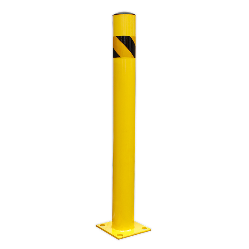 Yellow Steel Safety bollard - 110mm Diameter - 1050mm Tall