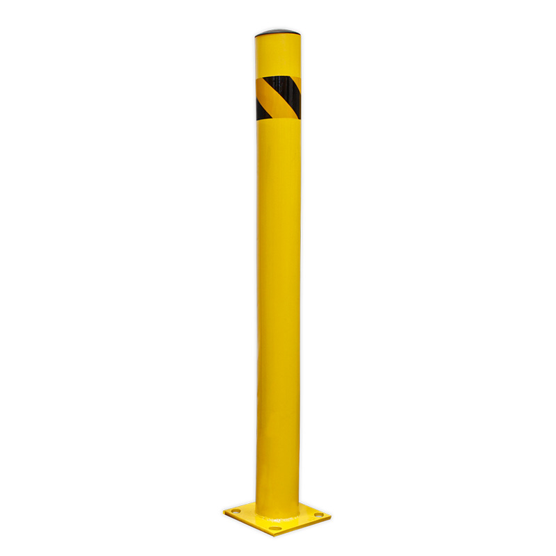 Yellow Steel Safety bollard - 110mm Diameter - 1200mm Tall