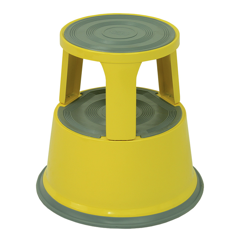 Yellow Steel Kick Steps / Push along steps 430mm high