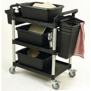 Plastic Utility Tray Trolleys with 2 or 3 Shelves