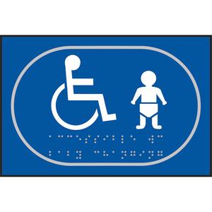 Disabled & Infant Toilet Symbol Braille Sign