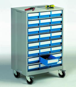 Dividers, Castors & Retaining Bars for High Density Small Parts Storage Cabinets