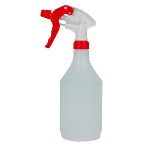 Spray bottles with coloured heads