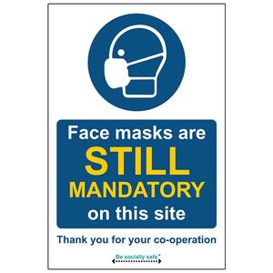 Face Masks Still Mandatory Signs