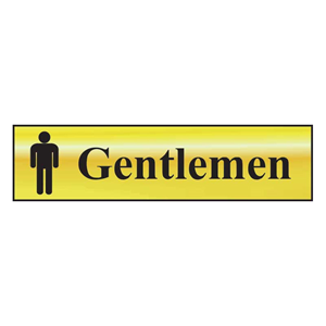 Traditional Gentlemen Mini Toilet Door Sign with FAST Delivery