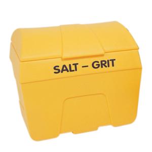 Heavy-duty 200L yellow and green grit bins