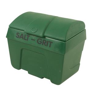 Heavy-duty yellow and green grit bins